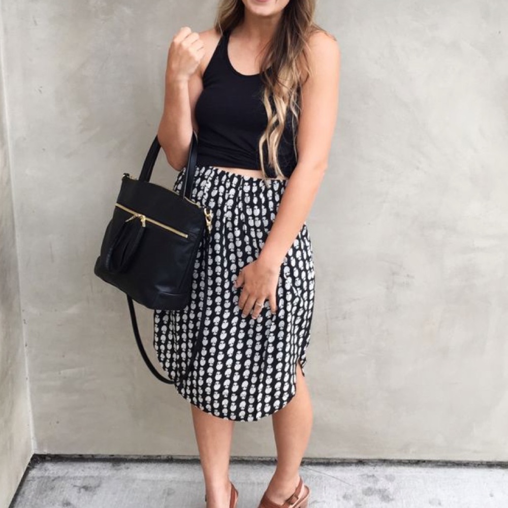Madewell silk skirt
